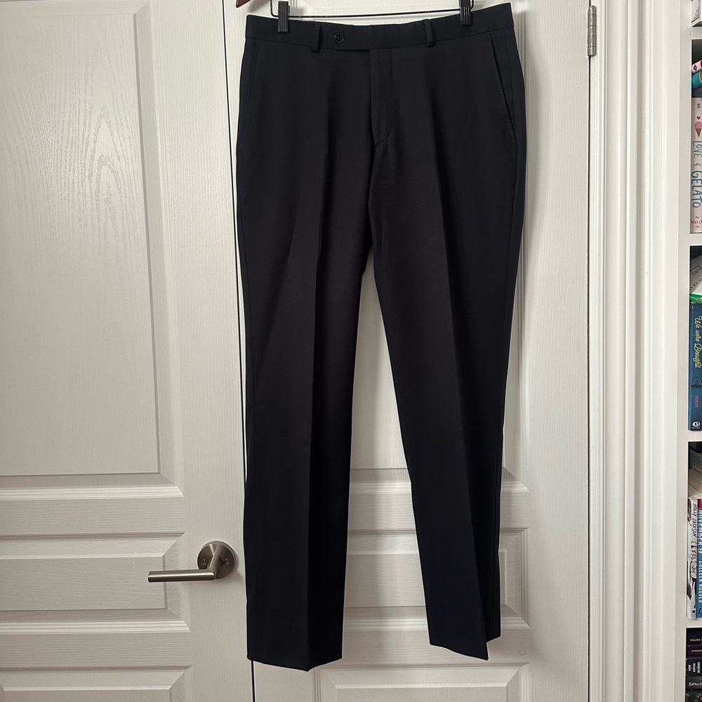 Men's 100% wool Black Dress Pants